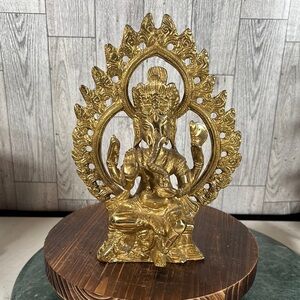Brass Hindu God Ganesha Figure